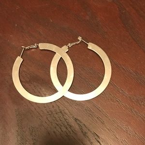 silver hoop earrings